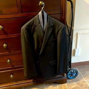 I have never worn this suit. I bought for wedding and he had runaway bride.